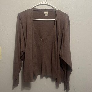 a new day Women's Deep Brown V-Neck Cardigan